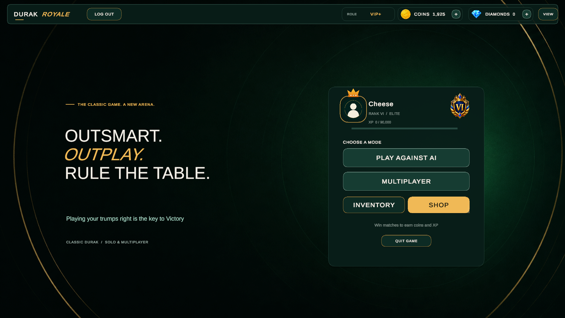 Durak Royale version 0.0.5 new user interface